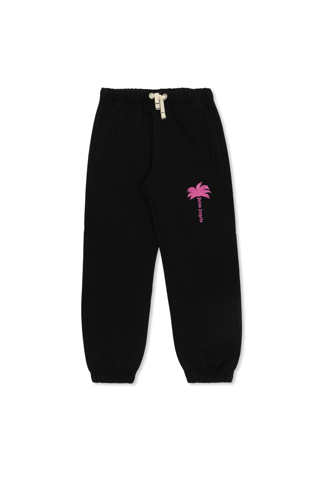 Black Sweatpants with printed logo Palm Angels Kids - Vitkac